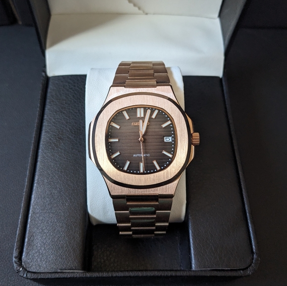Custom Build "Seikonaut" Rose Gold with Chocolate Dial - Picture 1 of 4
